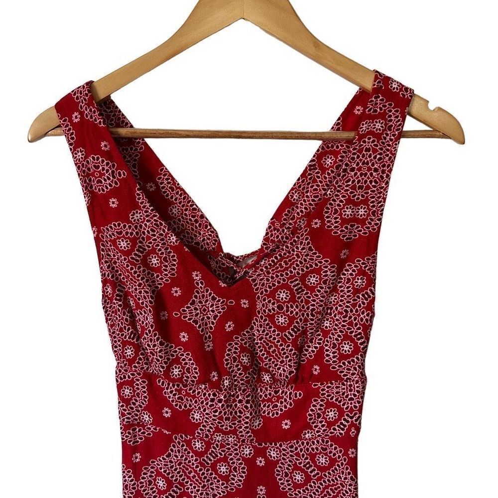 Red Patterned Mini Dress - Picture 11 of 15